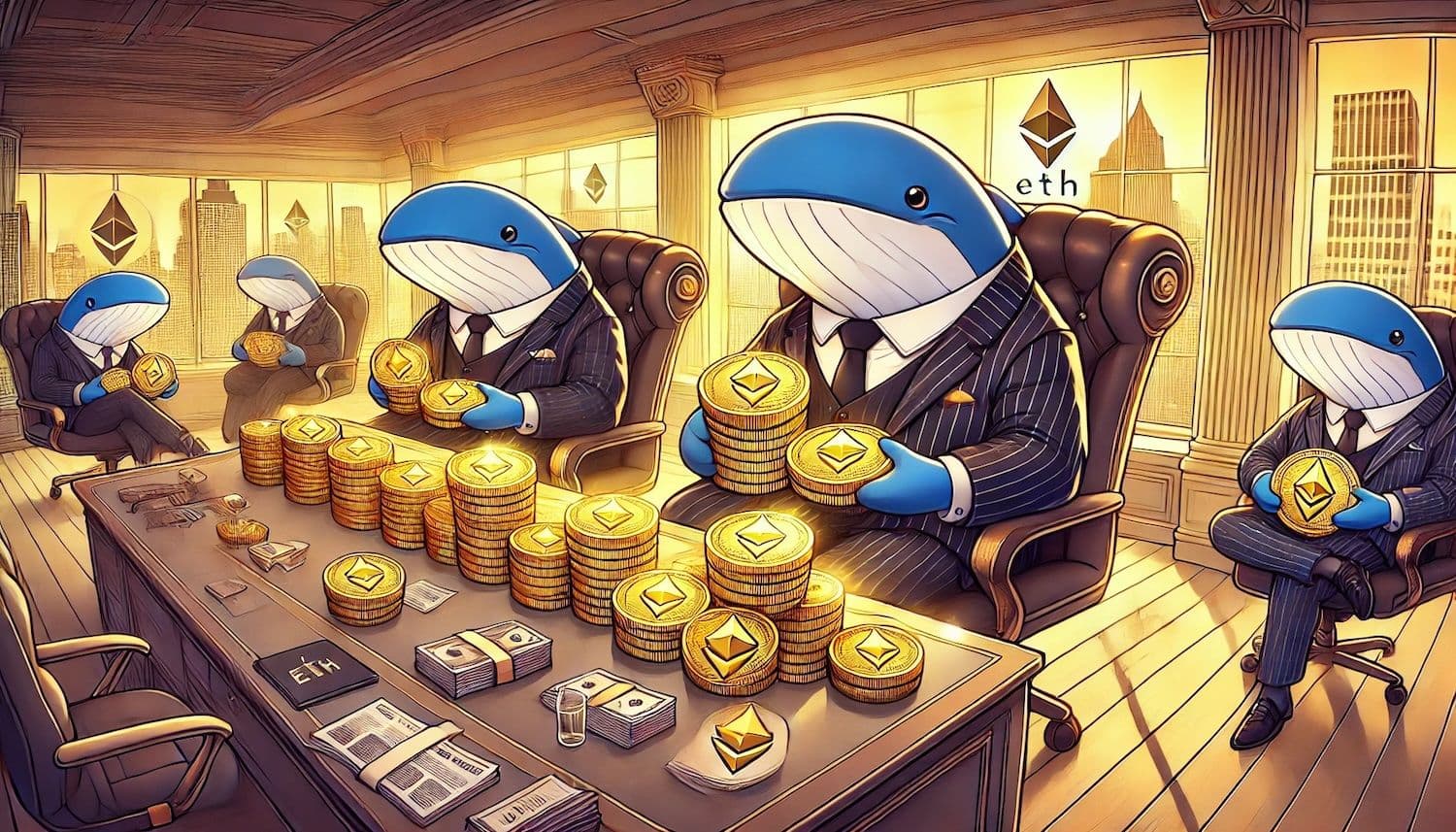Le réseau Ethereum voit l'émergence  de 13 nouvelles baleines en seulement 24 heures
