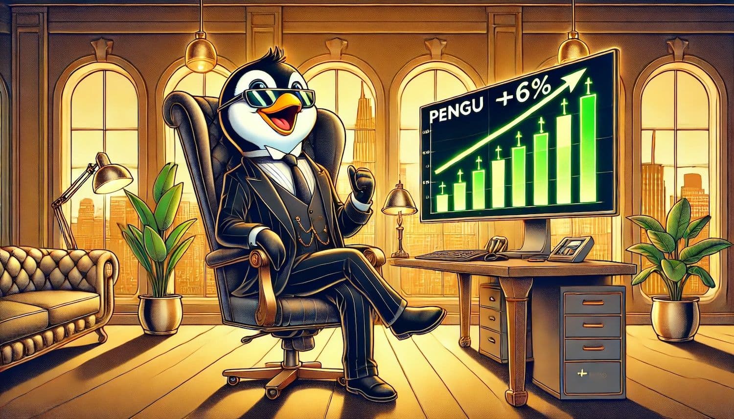 Token PENGU sobe 6% apesar de saída de $1.1M
