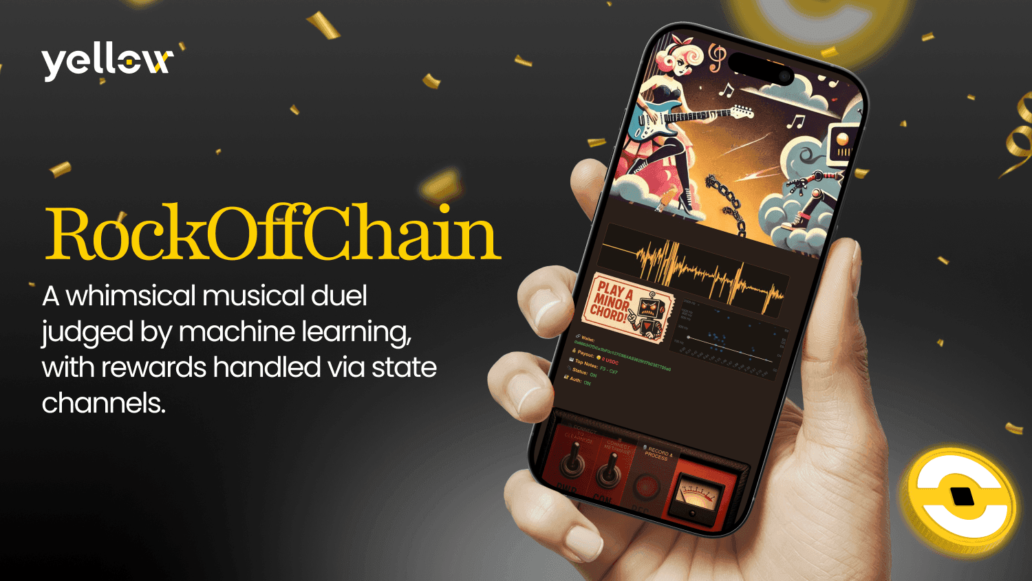 RockOffChain 音樂遊戲應用結合區塊鏈獎勵及 AI 驅動音樂評審
