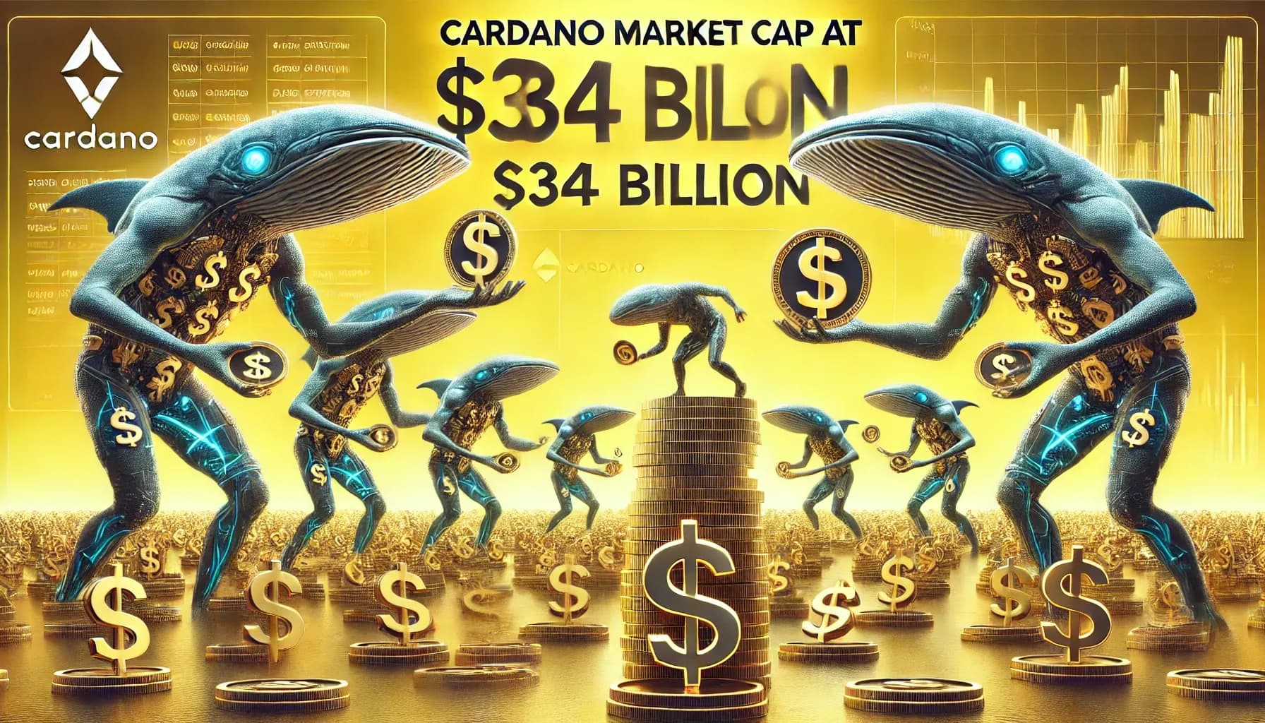 Cardano Market Cap Hits $34B As Whale Activity Increases 