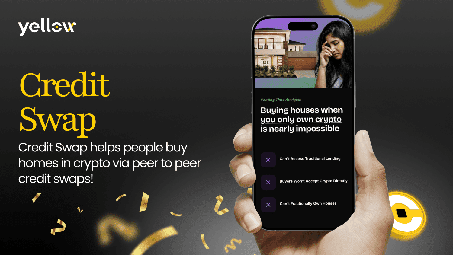 منصة Yellow SDK تدعم تبادل الائتمان لسد الفجوة بين ممتلكات العملات الرقمية والعقارات