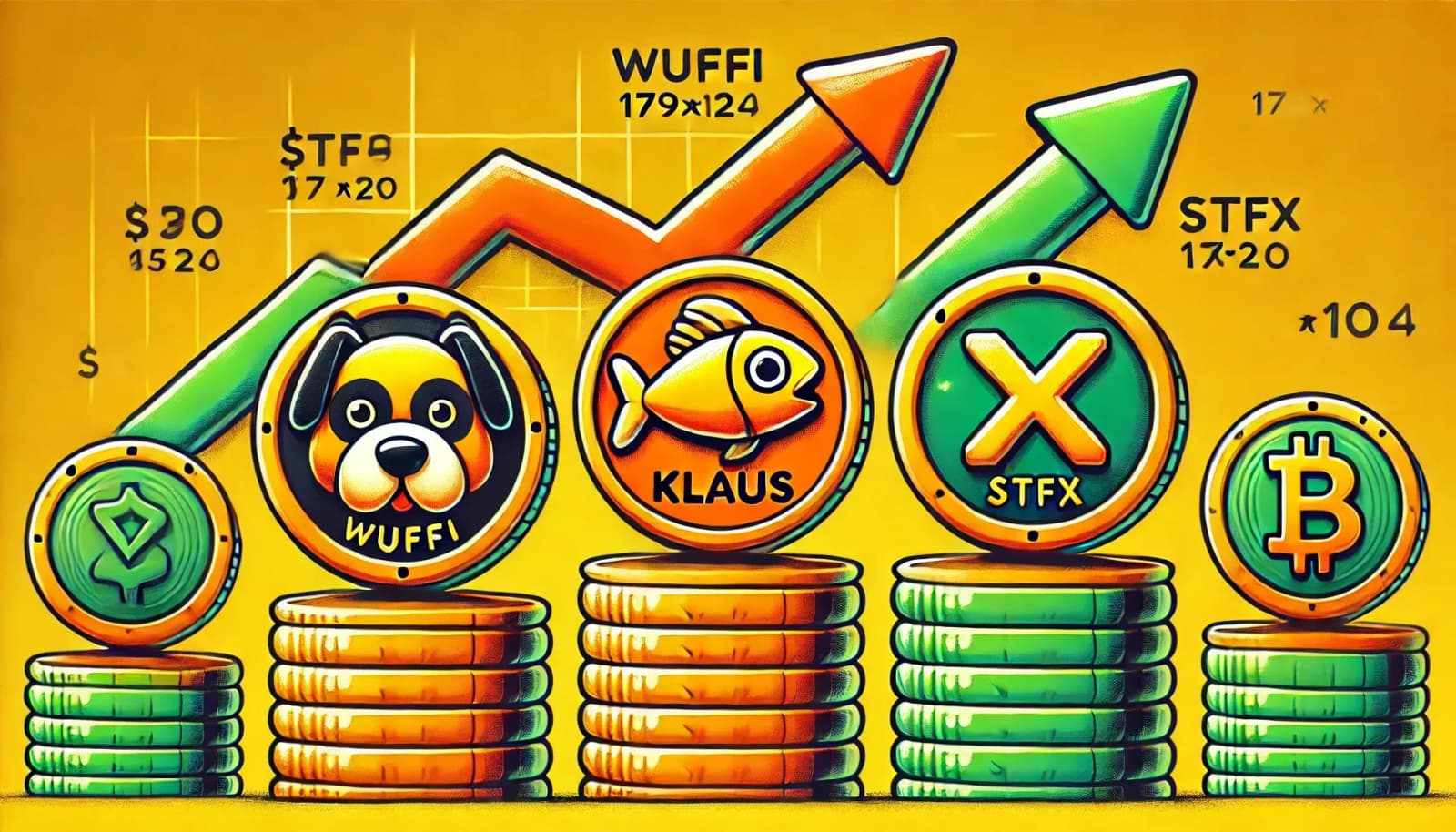 Wuffi, Klaus y STFX lideran mientras el market cap de criptomonedas baja un 1.4%